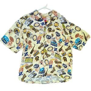 Vintage St Louis Rams NFL Hawaiian Shirt - XL
